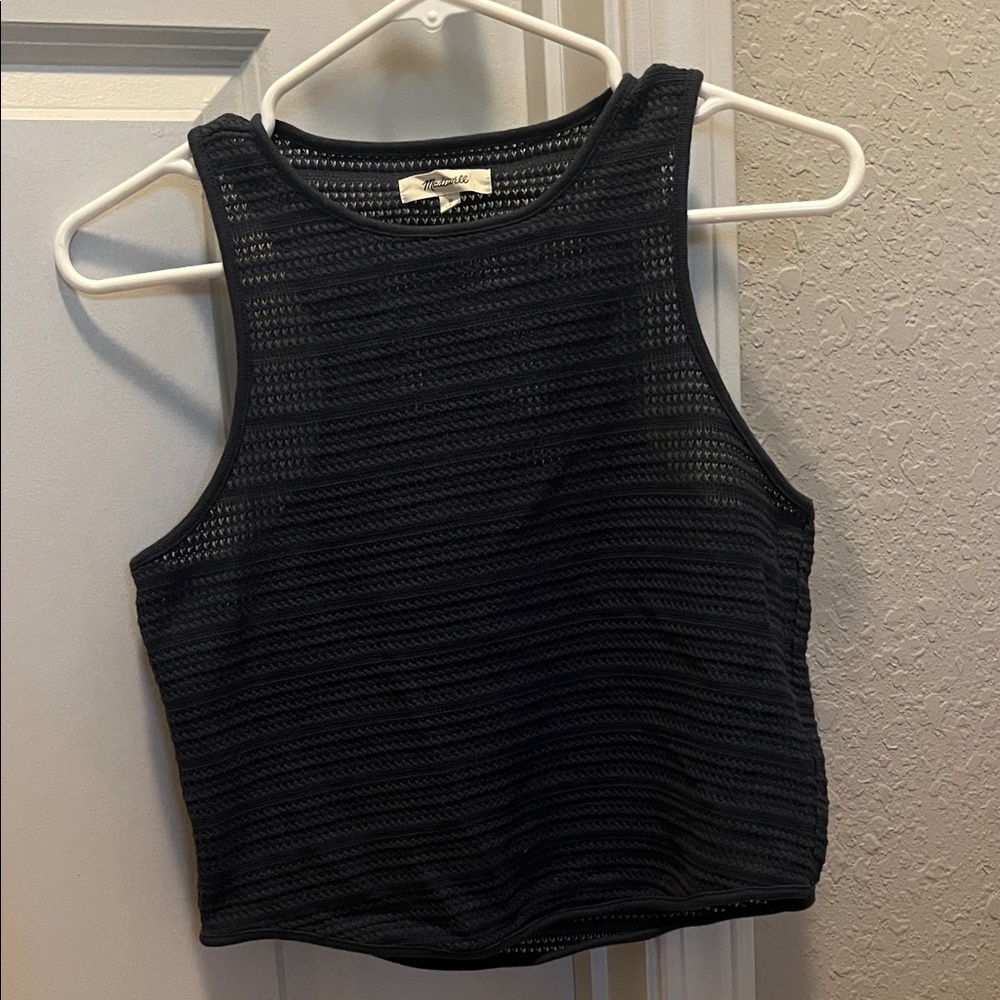 Navy Blue Crop Top